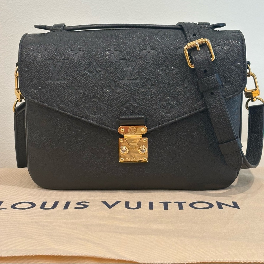 Louis Vuitton Pochette Métis Crossbody Bag in Black Monogram Empreinte Leather